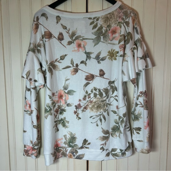 CHASER Love Knit Ruffle Tier Dolman Soft Sweater M NWOT - Picture 3 of 7